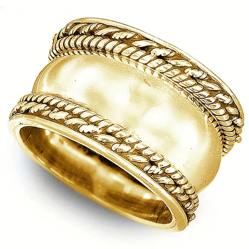 H348 Stainless Steel Wedding Band Classic Unisex Ring Plain Design For Wedding Occasion