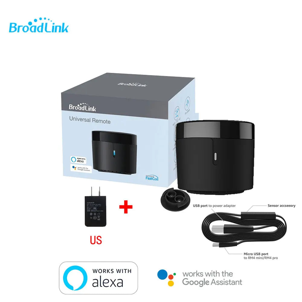 Broadlink RM4 MINI IR Remote Controller Air Conditioning TV Set-top Box Temperature Humidity Sensor HTS2 with Alexa
