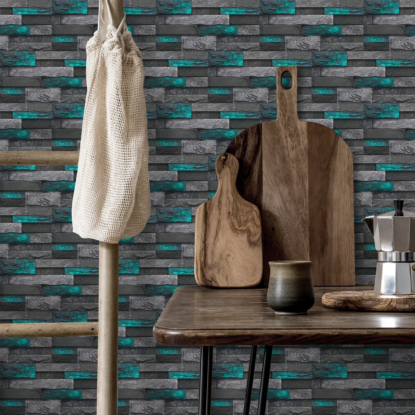 5.91X11.81Inch PCS Art Brick Waterproof Wall Sticker Peel and Stick Tile Sticker PVC Self-adhesive Wall Tile for Kitchen