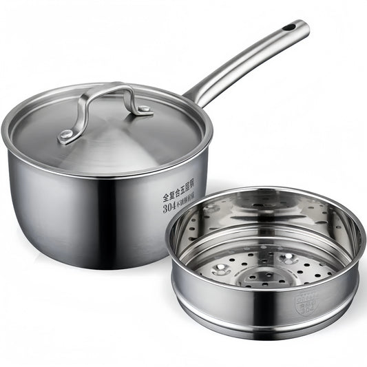Hot Sale Stainless Steel Soup & Stock Pots with Steam Drawer for Kitchen for Milk Pot & Culinary Use