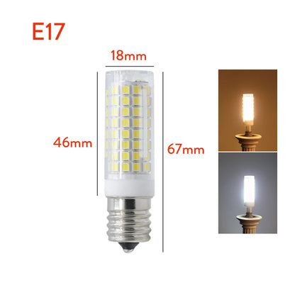 AC110V Brightness Bulb 102LEDs E11/E12/E14/E17 LED Lights Corn Bulbs 9W Replace 80W Halogen Lamp for Home House Lighting Bedroom