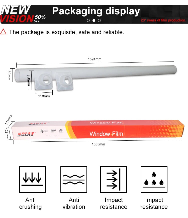 1mX2m High Rejection HIR100%% Nano Ceramic Car Window Tint Film Auto Glass Decorative Sun Control Film