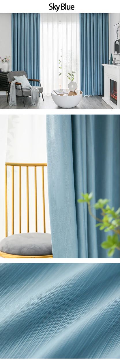 YCENTRE Modern Style Solid Color Window Treatment Curtains Thermal Insulated Curtains Blackout Curtain Drape For Living Room