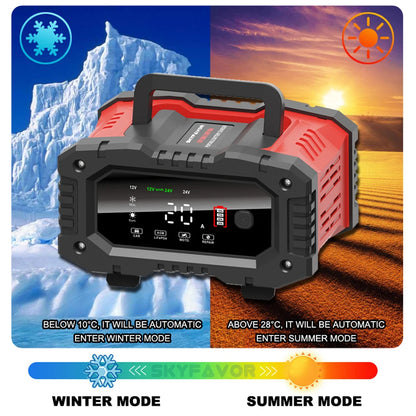 Lifepo4 Lead Acid Car Battery Charger 12V 24V 20A Fast Automatic Gel Agm Maintenance-free Deep Cycle Lead Acid Battery Charger