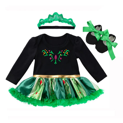 0-2Y 3pcs Girl Baby Summer Suit Novelty Costume Newborn Clothing Sets Bebe Dress Toddler Clothes Party Cosplay Gift 3 6 9 12 18M