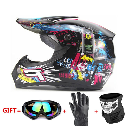 Professional Racing Casco Moto Off Road Helmet ATV Dirt Bike Downhill MTB DH Capacete Motocross Helmet With Mask Gloves Glasses