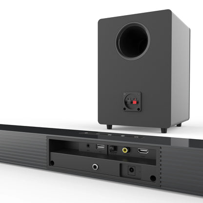BS-18E Home Horizontal Theater System LCD TV Soundbar Subwoofer Box Aux/USB/Optical/Coaxial/RCA Durable Plastic Soundbar Pc