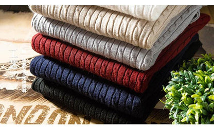 2023 Winter High Neck Thick Warm Sweater Men Turtleneck Brand Mens Sweaters Slim Fit Pullover Men Knitwear Male Double Collar3Xl