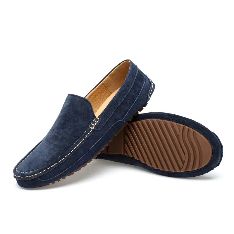 Suede Leather Man Loafers Luxury 2021 Casual Shoes For Men Boat Shoes Handmade Men Slipon Driving Shoes Male Moccasins Zapatos99
