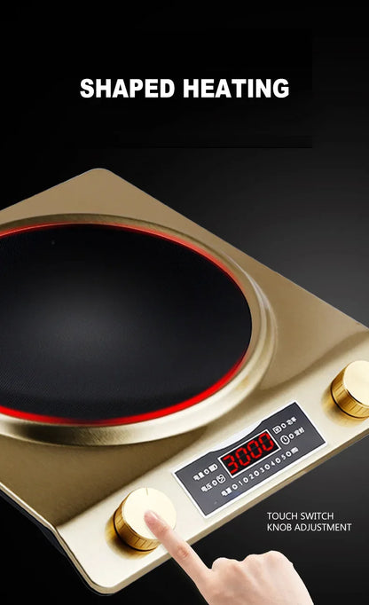 3000W Household Induction Cooker High-power Induction Cooking Stove Hot Pot Concave Cooking Machine