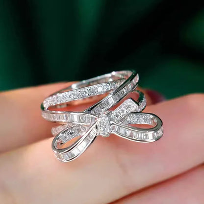 T0907 Diamond Ring White Gold Natural Baguette Cut G Color Women's Engagement Ring