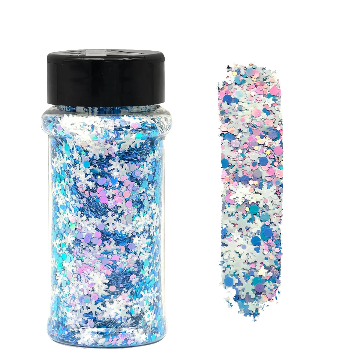 2 oz Hexagon Large Chunky Glitter Set Snowball Cosmetics Make up Nail  Crafts Shaker Bottle Free Shipping US Stock