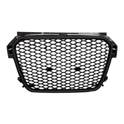 Car RS1 Style Honeycomb Glossy Black Front Grill Grille for Audi A1 S1 8X 2011 2012 2013 2014 2015