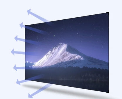 Best 80 100 120 150 Inch Ultra Short Throw Fixed Frame Projector Screen Ambient Light Rejecting PET Diamond Grating Home Cinema