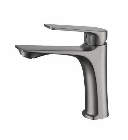 Deao Brushed Gold Black Single Handle Bathroom Faucet Sink Tap Bathroom Single Hole Basin Tap With Deck Mouted