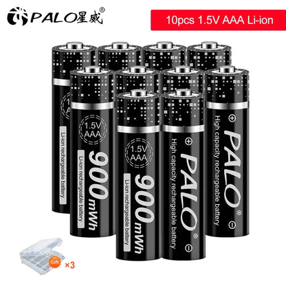 100% New 1.5V AAA Rechargeable Battery 900mWh 1.5V Li-ion Lithium Liion Li ion 3A aaa Batteries for Toy Car Camera Flashlight