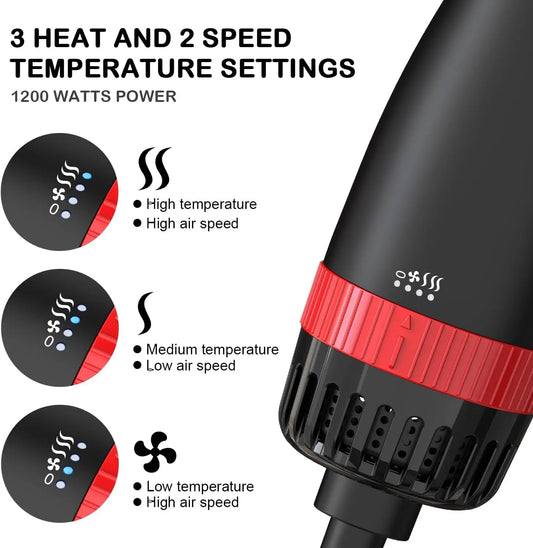 Ulelay Hair Dryer Brush Rotating Hot Curling Brush for Styling 3 in 1 Volumizing One Step Spinning Brush Hair Dryer by PDG ibma