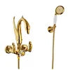 Luxury Brass Handheld Shower Mixer Combo Swan Shower Faucet Set