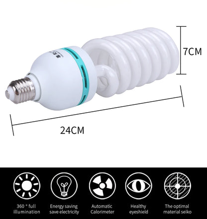 SH 135W LED Lighting Bulbs Photography Video Light Lamp Light Bulb Daylight E27 Socket For Softbox Photo Video Studio