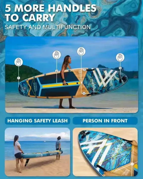 Overseas Spot Hot Selling Inflatable SUP 11'6''*35''*6'' Heat Sealing Technology Stand up Paddle Board for Waterplay Surfing