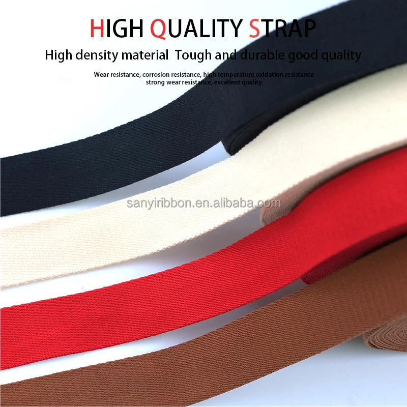 Custom Multi-Color 1 Inch Wide Multi-Functional Canvas Webbing for Bag Belts for Hats Footwear Clothing Accessories