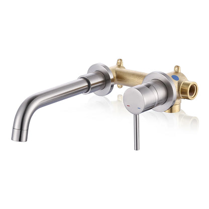 Oil Rubbed Bronze Bathroom Faucet Cold Hot Water Tap Wall Tap Single Handle Faucet for Bathroom Sink,Wall Mount Bathroom Faucet