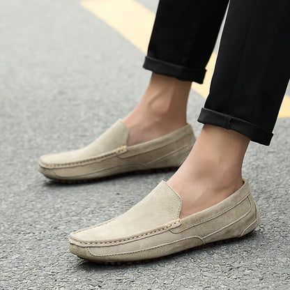 Suede Leather Man Loafers Luxury 2021 Casual Shoes For Men Boat Shoes Handmade Men Slipon Driving Shoes Male Moccasins Zapatos99