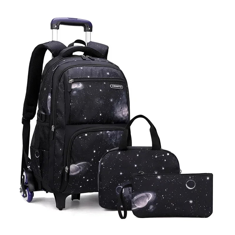 Japanese Korean Student Backpack Large Capacity Multi-Layer Breathable Design Waterproof Stylish Trolley for Stair Climbing