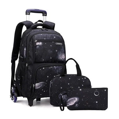 Japanese Korean Student Backpack Large Capacity Multi-Layer Breathable Design Waterproof Stylish Trolley for Stair Climbing