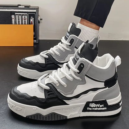 Y 46 Plus Size Men's High Top Casual Sneakers Fashion Trend Running Walking Style Sporty Casual Mid-top Shoes