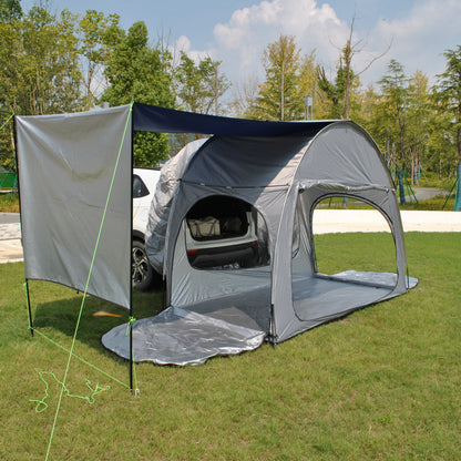 2-Person Double Layer SUV Tent with Canopy Add Raincover for Car Rear Trunk for Car Tailgate & Tram Use