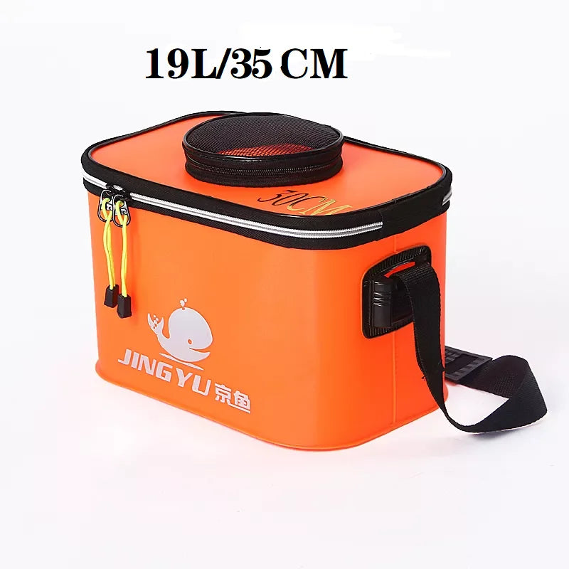 EVA Portable Fishing Bag Folding Thicken Live Fishing Box Tank Bucket Camping Fishing Tackle Fishbox Storage Bag fishing gear