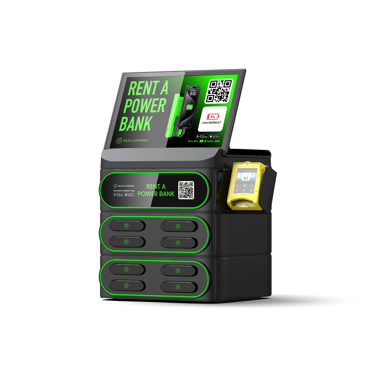 New Trending Shared Power Bank Station Credit Card Payment Mobile Phone Charging Rental Station Desktop Powerbank Stand Kiosk