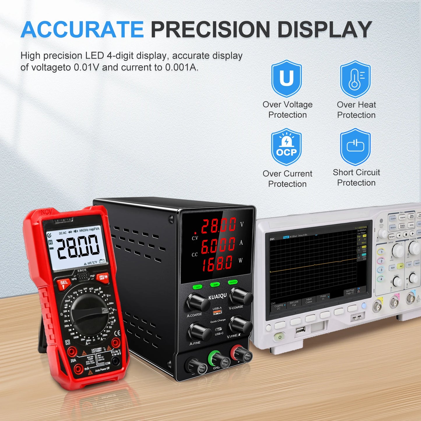 Factory SPS305S 30V 5A 150W Variable Lab Bench DC Regulator Power Supply OCP OVP Short Killer Single Output Battery Charger