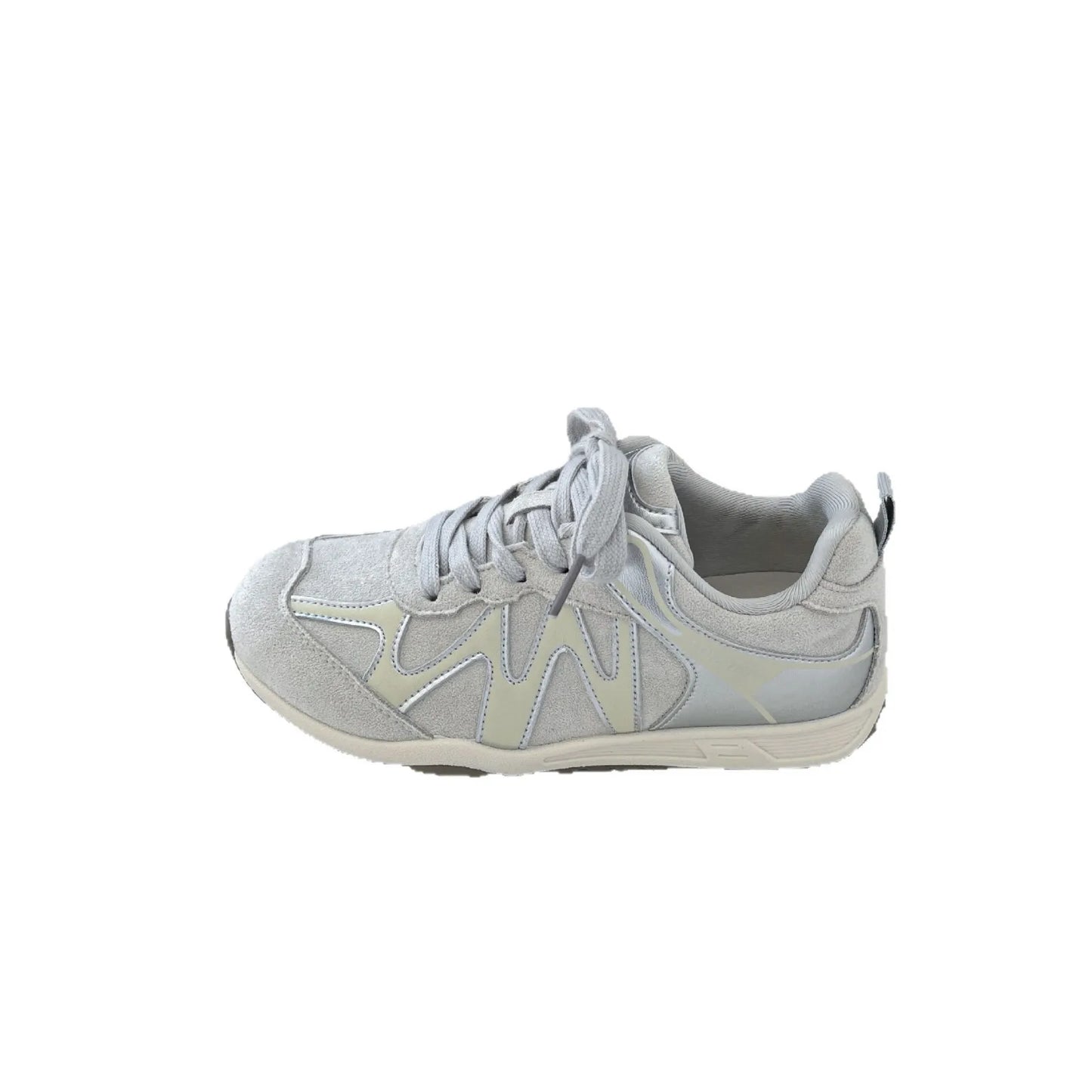 Navy Blue Ballet Sports Style Sneakers, Women Lace-Up Flat Casual Trainers, Breathable Versatile Elegant Tennis Daily Shoes