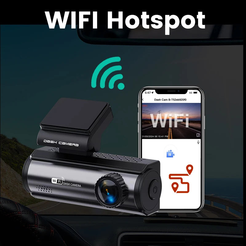 4K 3.2 Inch Hidden Mini Dash Cam With Front and Rear Wifi GPS FHD 2160P Rear View Camera Night Vision Auto Camera for Car