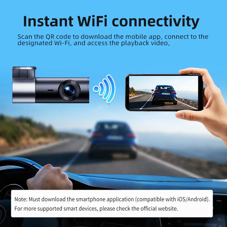 WIFI App Control Car Dash Cam 1080P HD Driving Recorder 24 Hours Parking Monitor Front and Rear Dual Camera With 128G Memory