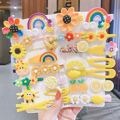 Cute Baby Cartoon Hairpin Handmade Children Hair Accessories Korean Princess Headdress Girls Side Hair Clips for Kids