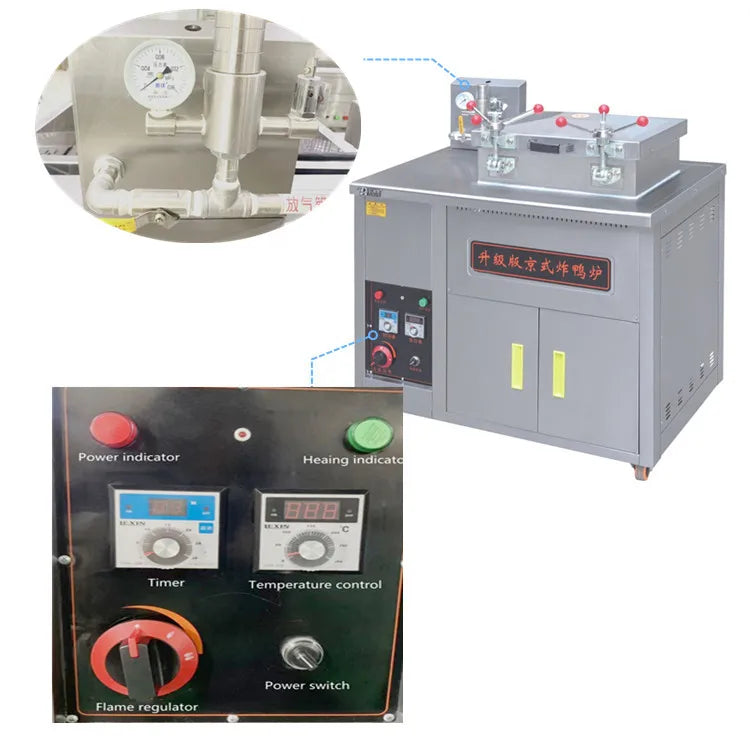 Commercial 30kgs Gas Pressure Fryer Chicken Deep Fryer, Broaster Fryer Stainless Steel Fast Food Equipment Save 50% Cooking Time
