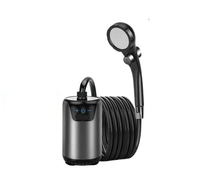 Portable Shower for Camping, 8000mAh Rechargeable Camping Shower with Intelligent LED Display, 4 Spray Modes