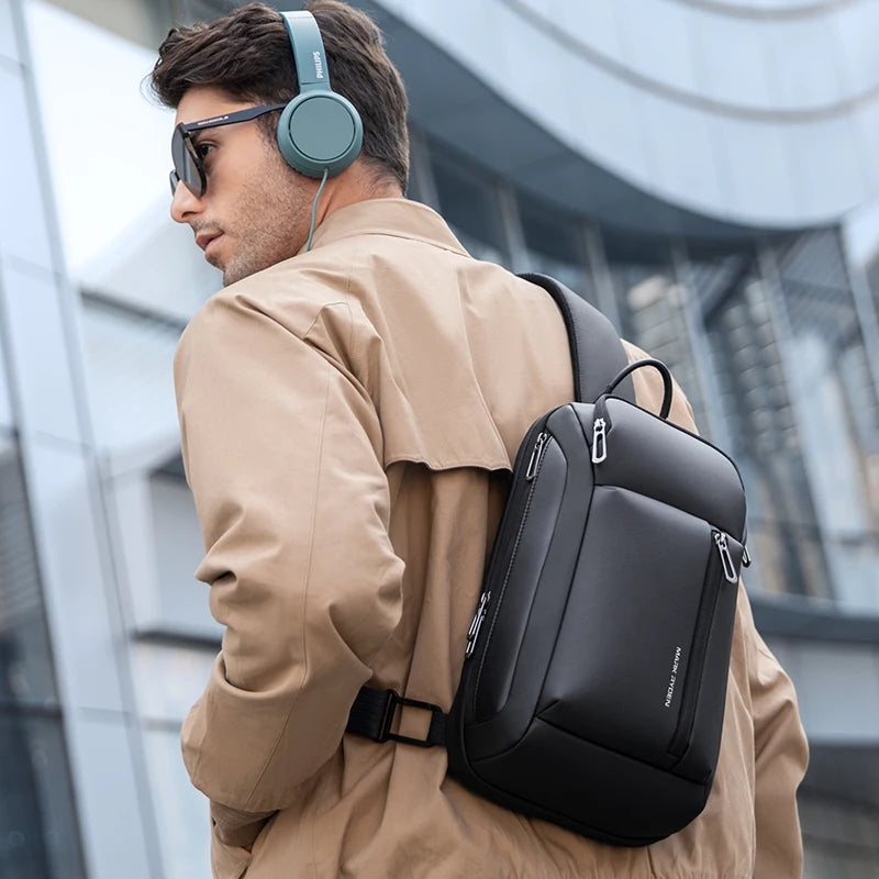 Mark Ryden Hot Multifunctional Chest Bag Men's Crossbody Bag Large Capacity Running Cycling Small Backpacks L_MR7808-B