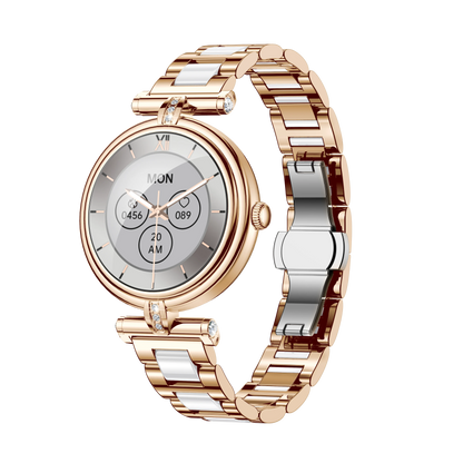 AK62 Smart Outdoor Sports Watch 3ATM Long-Life LED Stopwatch Timer AMOLED Display Leather Touch BT Compatible Android iPhone