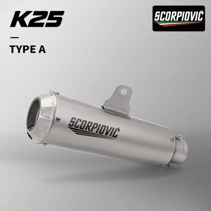 Universal 51MM Motorcycle Exhaust Muffler Pipe Escape Moto for Kawasaki Er6n Sv650 Z800 R1 Cb650f Cb1000r Cbr250r C25