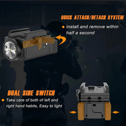 Dropshipping GM23 Light 800Lm Rechargeable Mounted Accessories Tactical Flashlight
