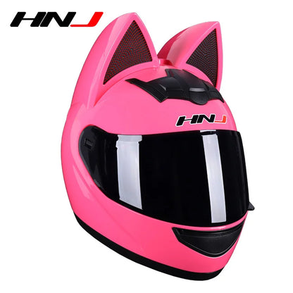 Fashionable Motorefit Motorcycle Car Ear Helmet Women Moto Full Face Motorbike Helmet Motocross Catwoman Helmet with Cat Ear