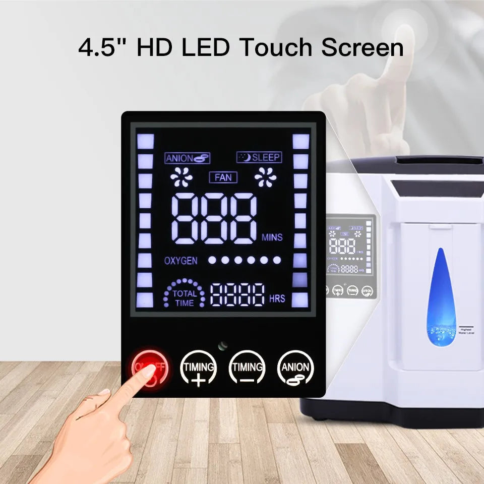 Kainuo Mini Portable Micro Oxygen Generator Machine for Home & Hospital Use with Durable Motor and Bearing Core Components