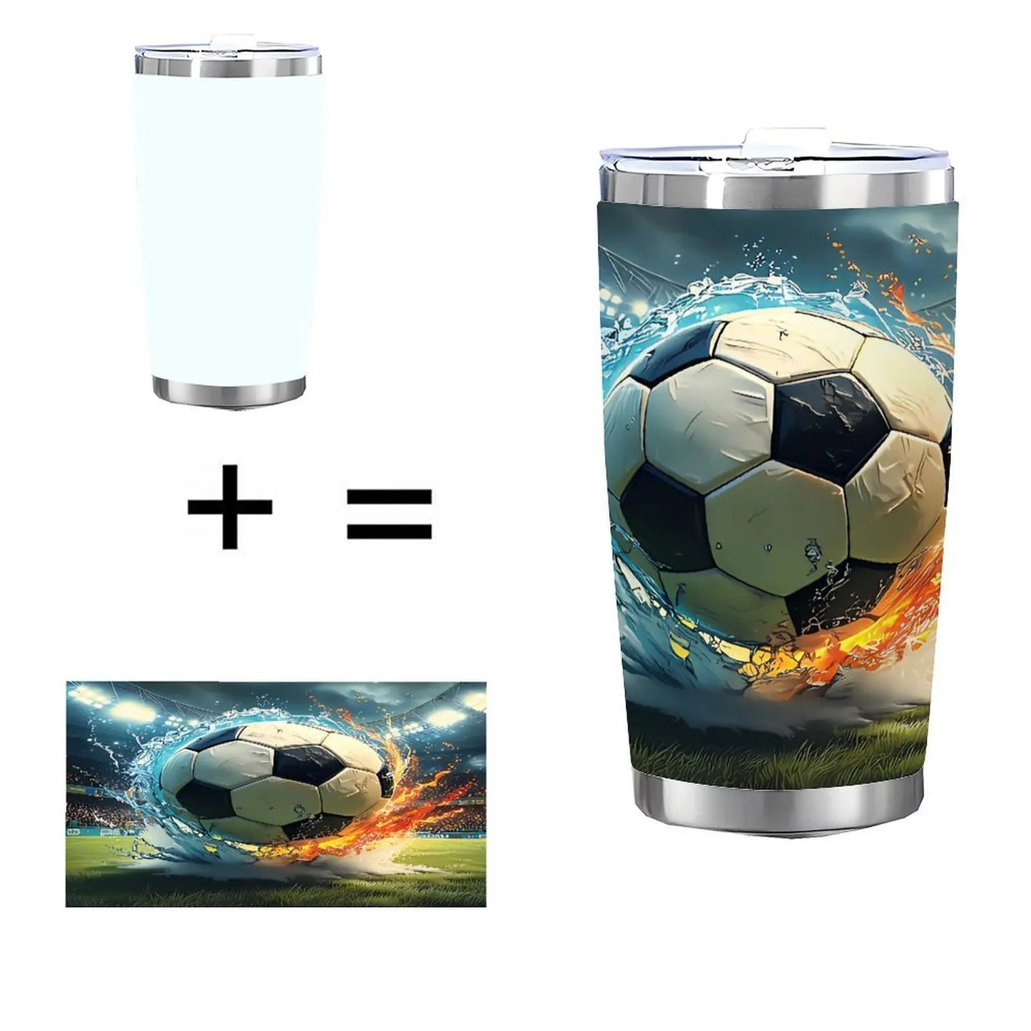 Patio and BBQ Must-Have 20oz Tumbler with Double Silver Side