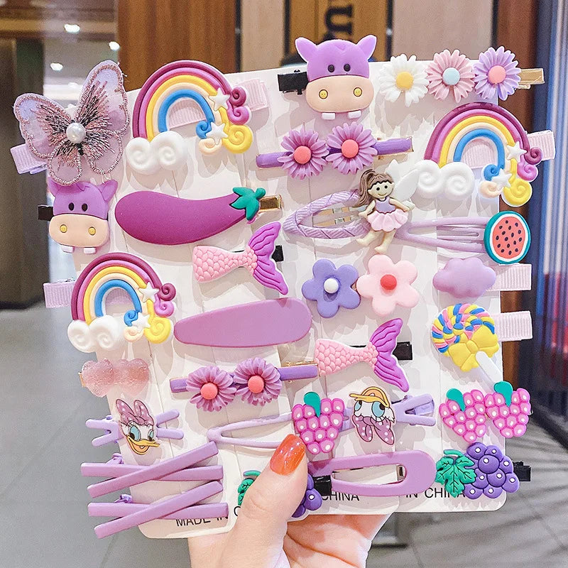 Cute Baby Cartoon Hairpin Handmade Children Hair Accessories Korean Princess Headdress Girls Side Hair Clips for Kids
