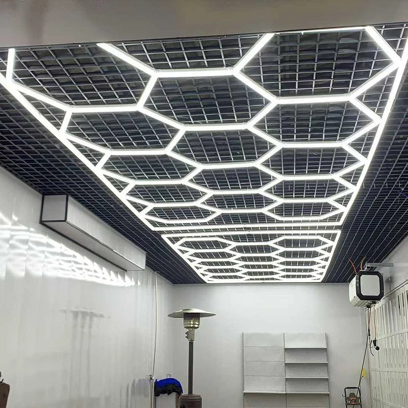 Wholesale Cheap 2.4x4.8m Honeycomb Led Light Hexagonal Light Led Ceiling for Garage Work Led Light
