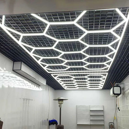Wholesale Cheap 2.4x4.8m Honeycomb Led Light Hexagonal Light Led Ceiling for Garage Work Led Light